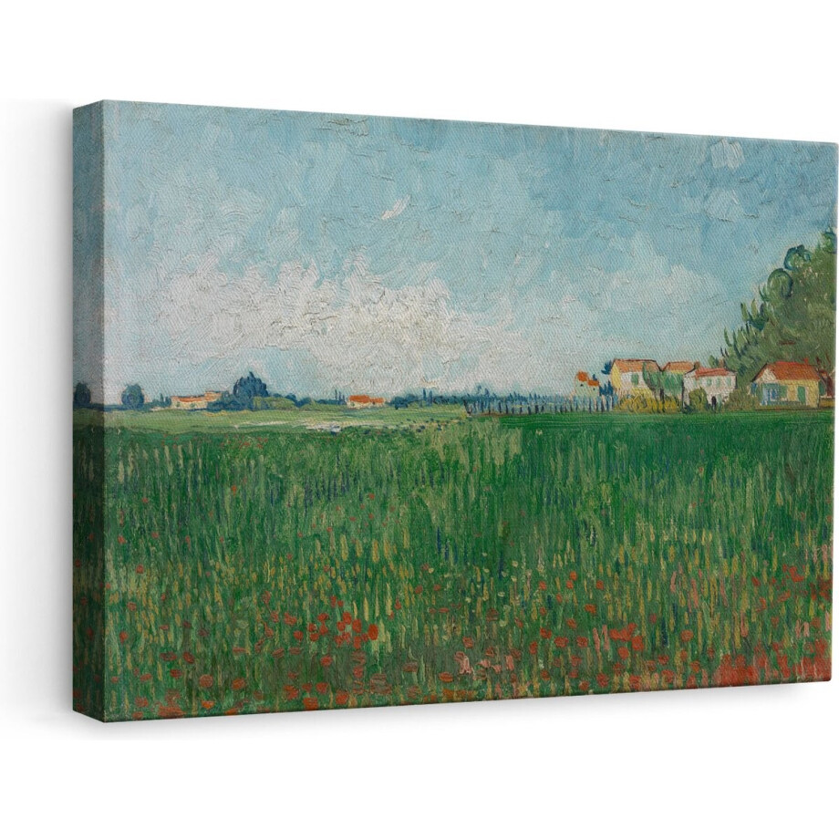 Artaza Canvas Schilderij Landschap Van Gogh - 60x40 cm - Wanddecoratie Natuur - Muurdecoratie Boerderij - Schilderijen Op Canvas Groen Artaza Canvas Schilderij Landschap Van Gogh - 60x40 cm - Wanddecoratie Natuur - Muurdecoratie Boerderij - Schilderijen Op Canvas Groen afbeelding 1