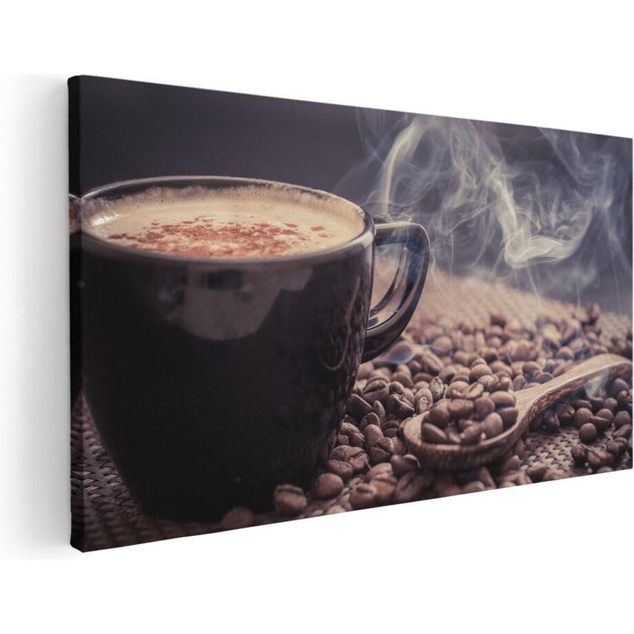 Artaza Canvas Schilderij Koffiebonen - 60x30 cm - Wanddecoratie Koffie - Muurdecoratie Keuken - Kamer Accessoires Stilleven Artaza Canvas Schilderij Koffiebonen - 60x30 cm - Wanddecoratie Koffie - Muurdecoratie Keuken - Kamer Accessoires Stilleven afbeelding 1