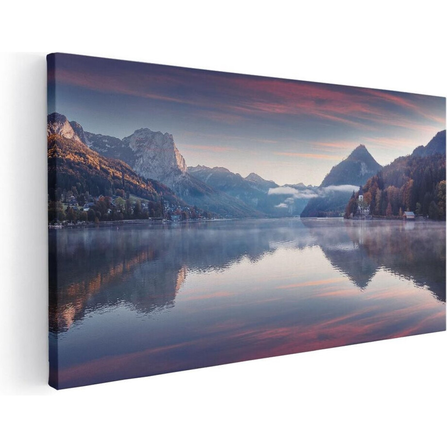 Artaza Canvas Schilderij Bergen - 40x20 cm - Klein - Wanddecoratie Zonsondergang - Muurdecoratie Landschap - Schilderijen Op Canvas Natuur Artaza Canvas Schilderij Bergen - 40x20 cm - Klein - Wanddecoratie Zonsondergang - Muurdecoratie Landschap - Schilderijen Op Canvas Natuur afbeelding 1