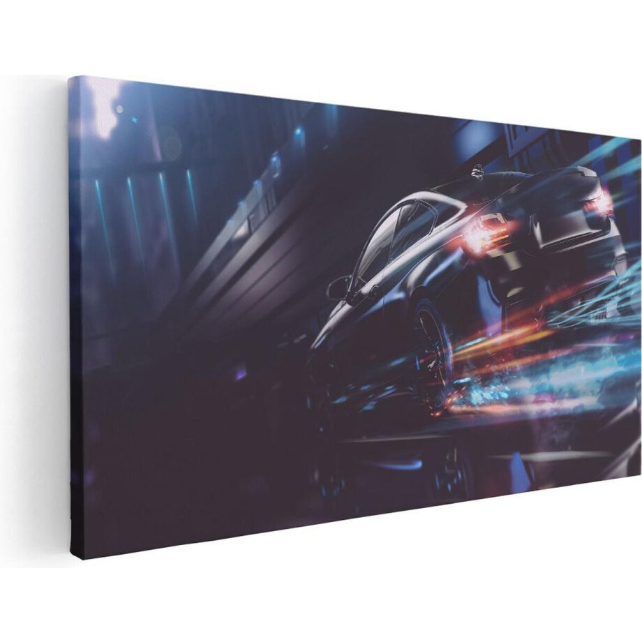 Artaza Canvas Schilderij Zwarte Raceauto - Abstract - 100x50 - Groot - Foto Op Canvas - Canvas Print Artaza Canvas Schilderij Zwarte Raceauto - Abstract - 100x50 - Groot - Foto Op Canvas - Canvas Print afbeelding 1