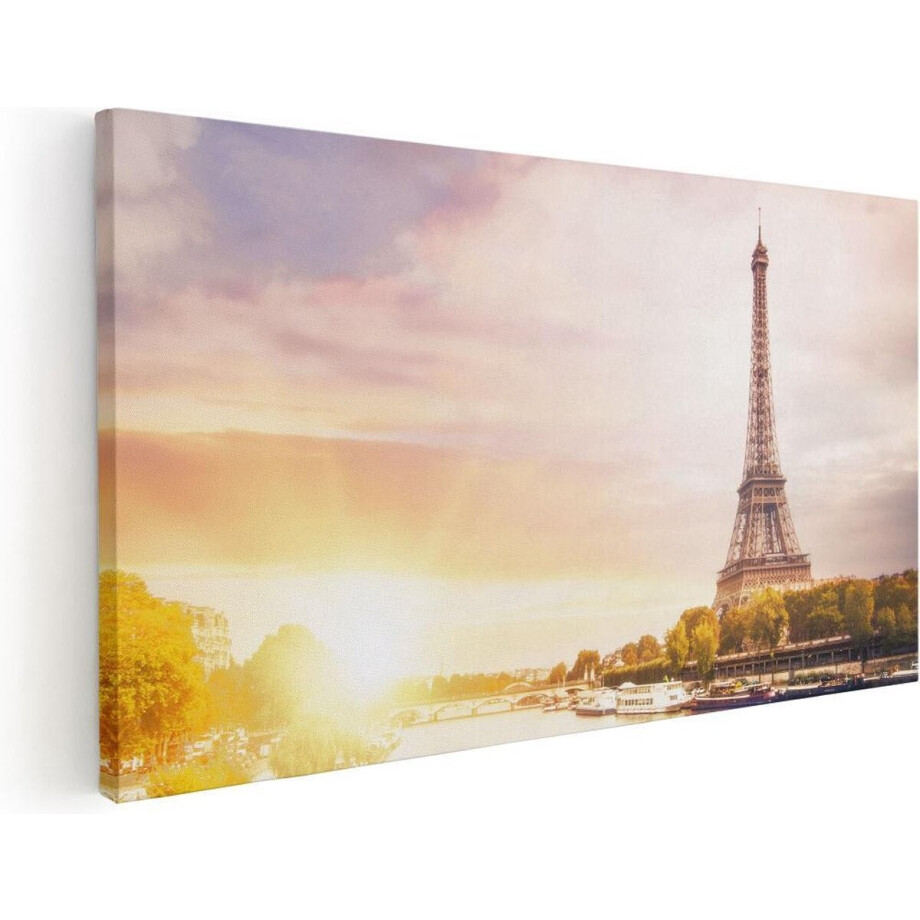Artaza Canvas Schilderij Eiffeltoren In Parijs Aan Het Water - 60x30 - Foto Op Canvas - Canvas Print Artaza Canvas Schilderij Eiffeltoren In Parijs Aan Het Water - 60x30 - Foto Op Canvas - Canvas Print afbeelding 1