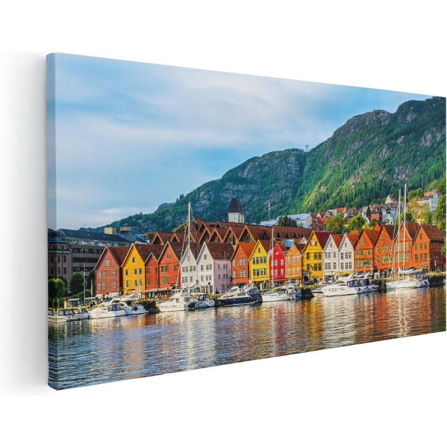 Artaza Canvas Schilderij Gekleurde Huizen in Byrggen, Noorwegen - 100x50 - Groot - Foto Op Canvas - Canvas Print Artaza Canvas Schilderij Gekleurde Huizen in Byrggen, Noorwegen - 100x50 - Groot - Foto Op Canvas - Canvas Print afbeelding 1