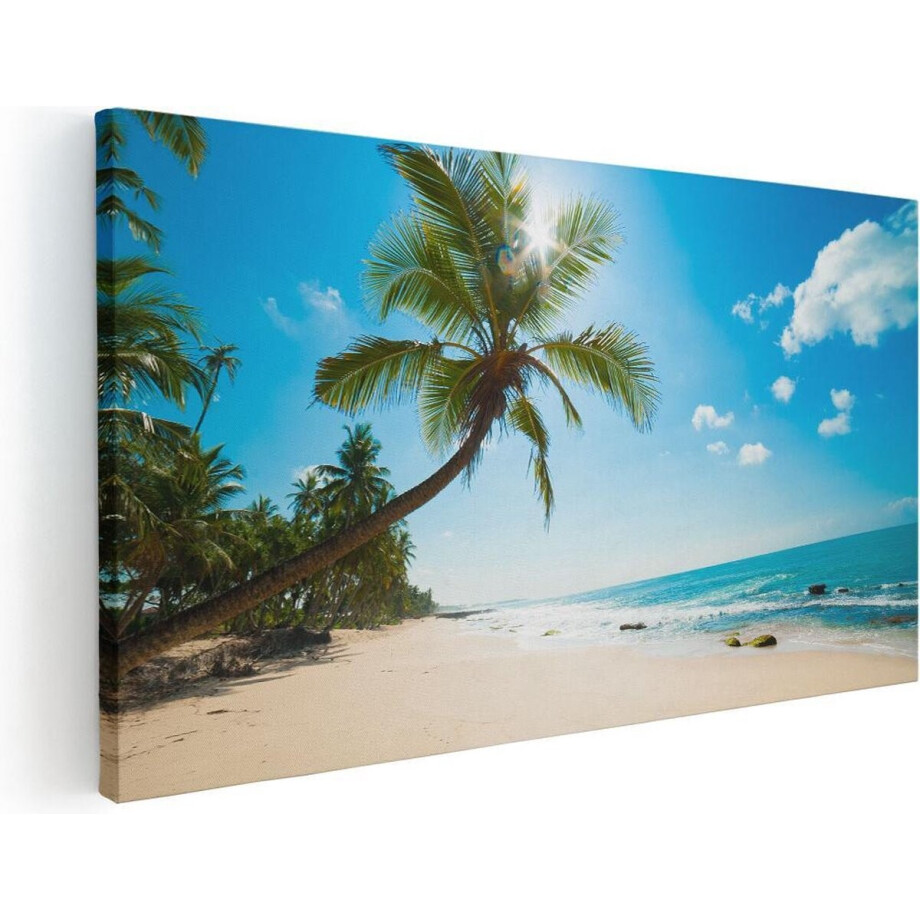 Artaza Canvas Schilderij Strand - 40x20 cm - Klein - Wanddecoratie Zee - Muurdecoratie Palmboom - Schilderijen Op Canvas Tropisch Artaza Canvas Schilderij Strand - 40x20 cm - Klein - Wanddecoratie Zee - Muurdecoratie Palmboom - Schilderijen Op Canvas Tropisch afbeelding 1