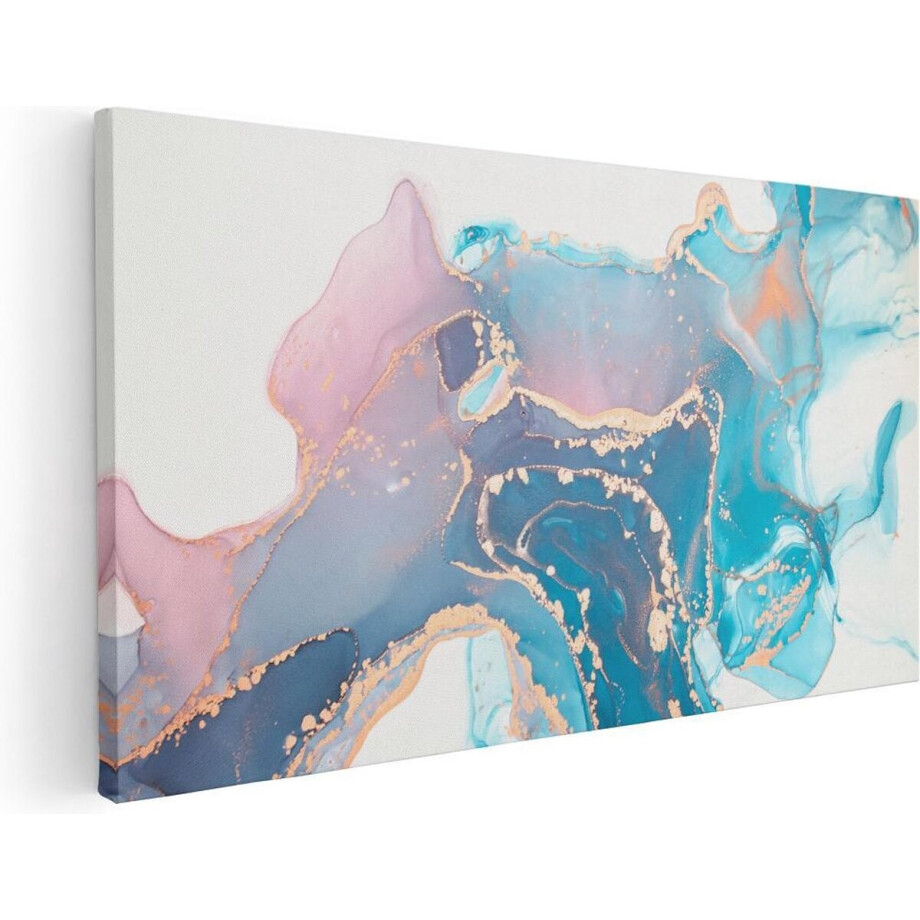 Artaza Canvas Schilderij Abstracte Kunst van Marmer - 60x30 - Foto Op Canvas - Canvas Print afbeelding 1
