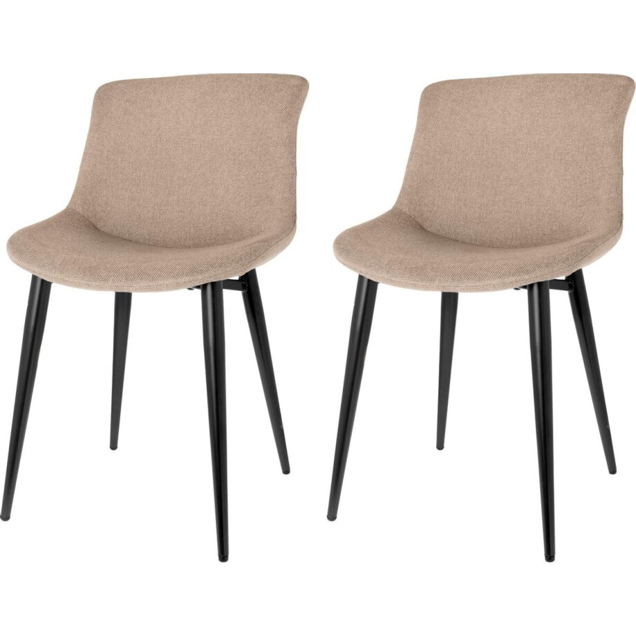 Riverdale eetkamerstoelen Elin - Zand - 80cm hoog Riverdale eetkamerstoelen Elin - Zand - 80cm hoog afbeelding 1