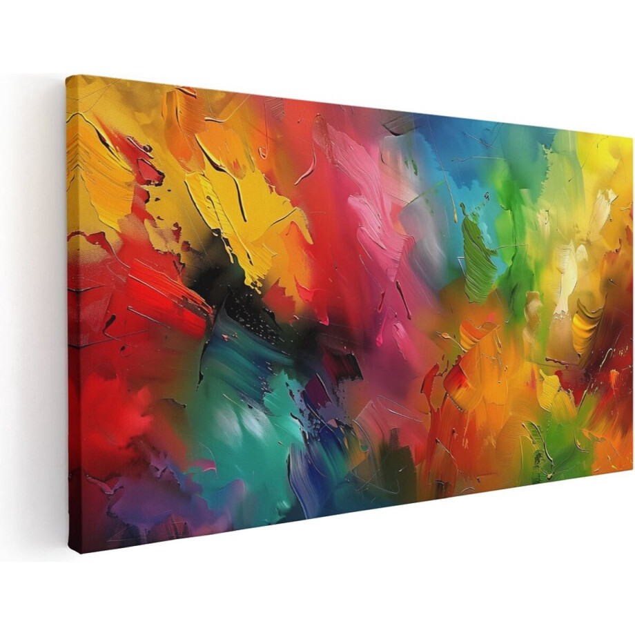 Artaza Canvas Schilderij Abstract Heldere Kleuren - 120x60 cm - Groot - Wanddecoratie Woonkamer - Schilderijen - Muurdecoratie Artaza Canvas Schilderij Abstract Heldere Kleuren - 120x60 cm - Groot - Wanddecoratie Woonkamer - Schilderijen - Muurdecoratie afbeelding 1