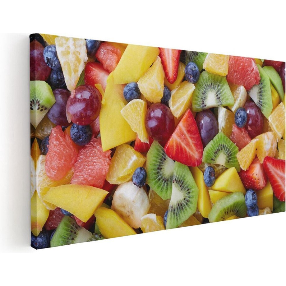 Artaza Canvas Schilderij Diverse Kleurrijke Fruit Achtergrond - 80x40 - Foto Op Canvas - Canvas Print Artaza Canvas Schilderij Diverse Kleurrijke Fruit Achtergrond - 80x40 - Foto Op Canvas - Canvas Print afbeelding 1