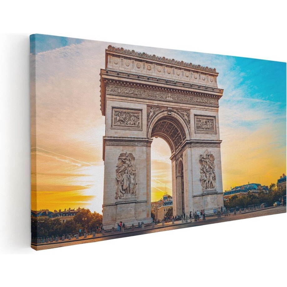 Artaza Canvas Schilderij Parijs - 100x50 cm - Wanddecoratie Arc De Triomphe - Muurdecoratie Zonsondergang - Schilderijen Op Canvas Frankrijk Artaza Canvas Schilderij Parijs - 100x50 cm - Wanddecoratie Arc De Triomphe - Muurdecoratie Zonsondergang - Schilderijen Op Canvas Frankrijk afbeelding 1