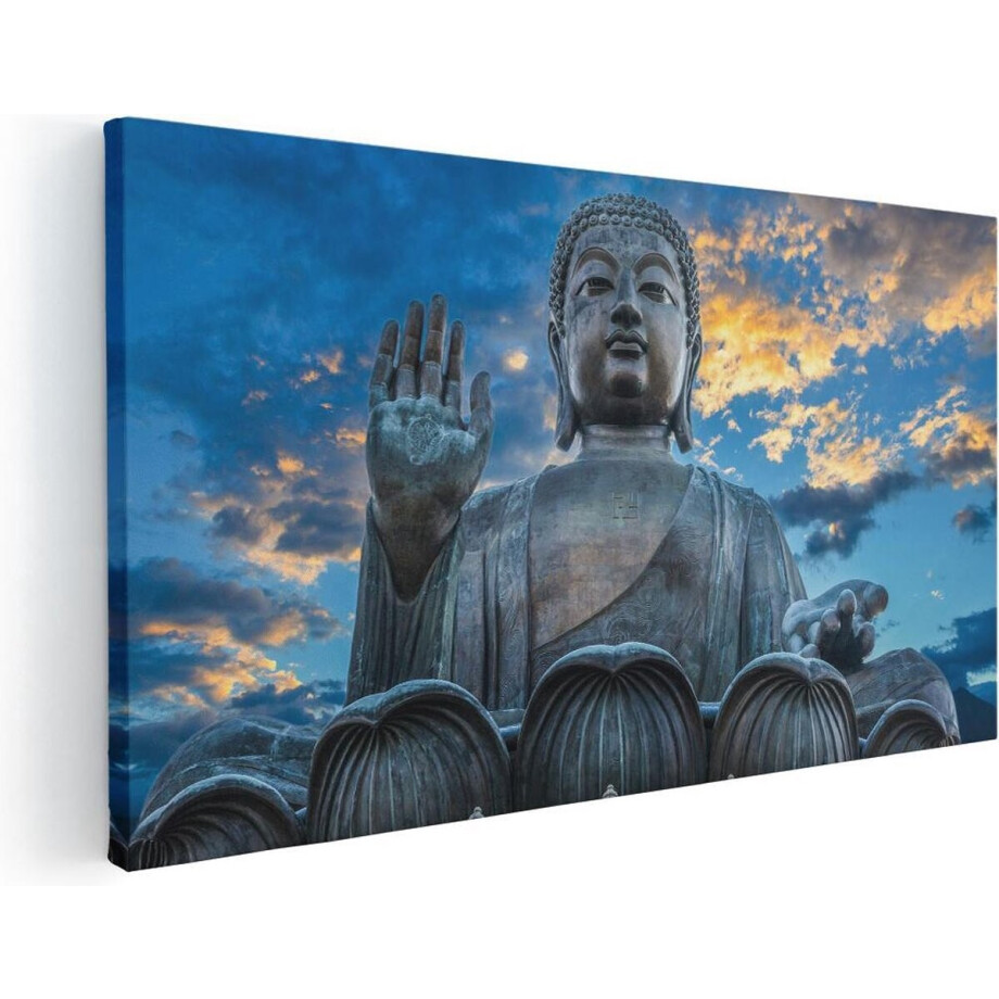 Artaza Canvas Schilderij Boeddha - 80x40 cm - Wanddecoratie Zonsondergang - Muurdecoratie Spiritueel - Schilderijen Op Canvas Artaza Canvas Schilderij Boeddha - 80x40 cm - Wanddecoratie Zonsondergang - Muurdecoratie Spiritueel - Schilderijen Op Canvas afbeelding 1