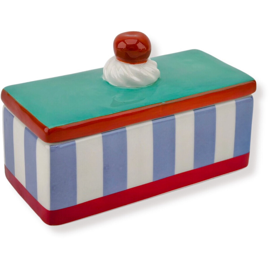 Housevitamin - Opbergpot - Tompouche - Blauw/Paars - Dolomiet - 14x6x6cm afbeelding 1