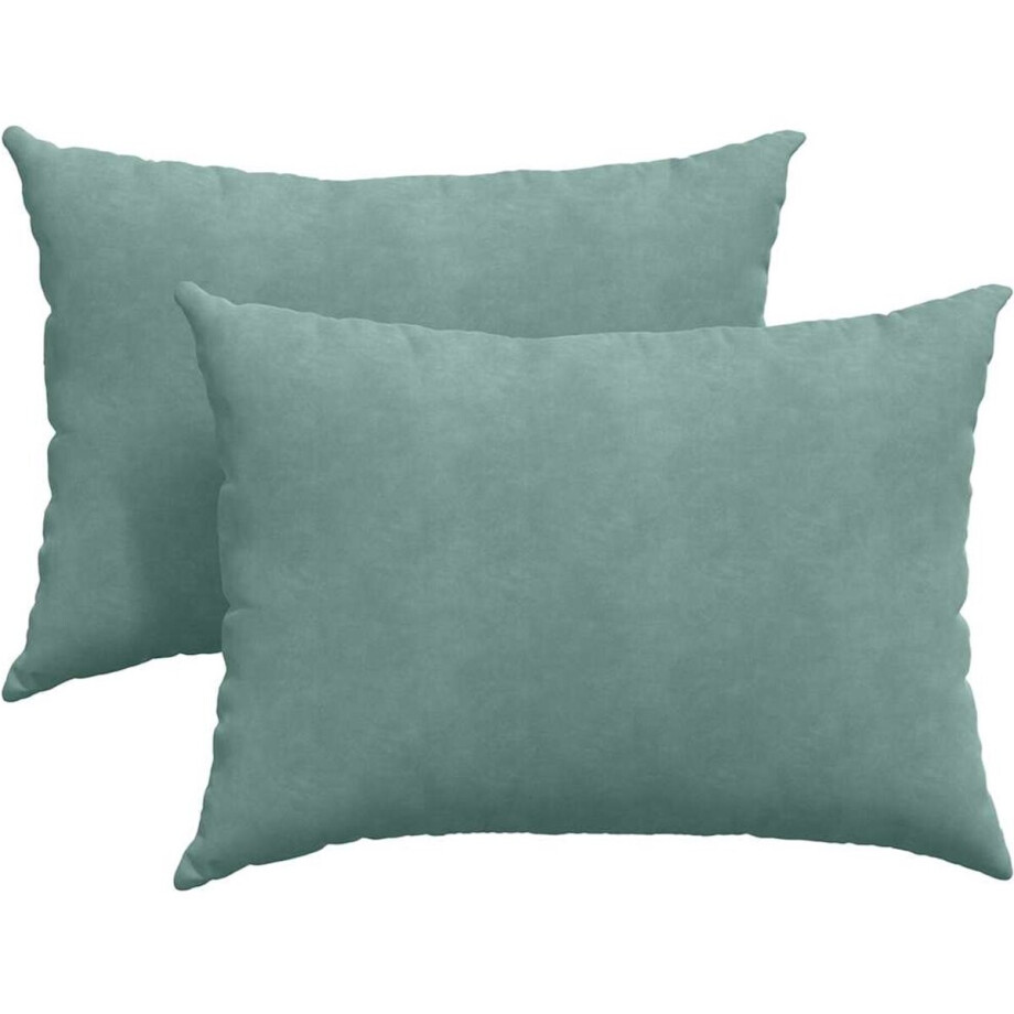 vidaXL - Zitkussens - 2 - pcs - Zeegroen - 70 - x - 50 - cm - Corduroy - stof afbeelding 1