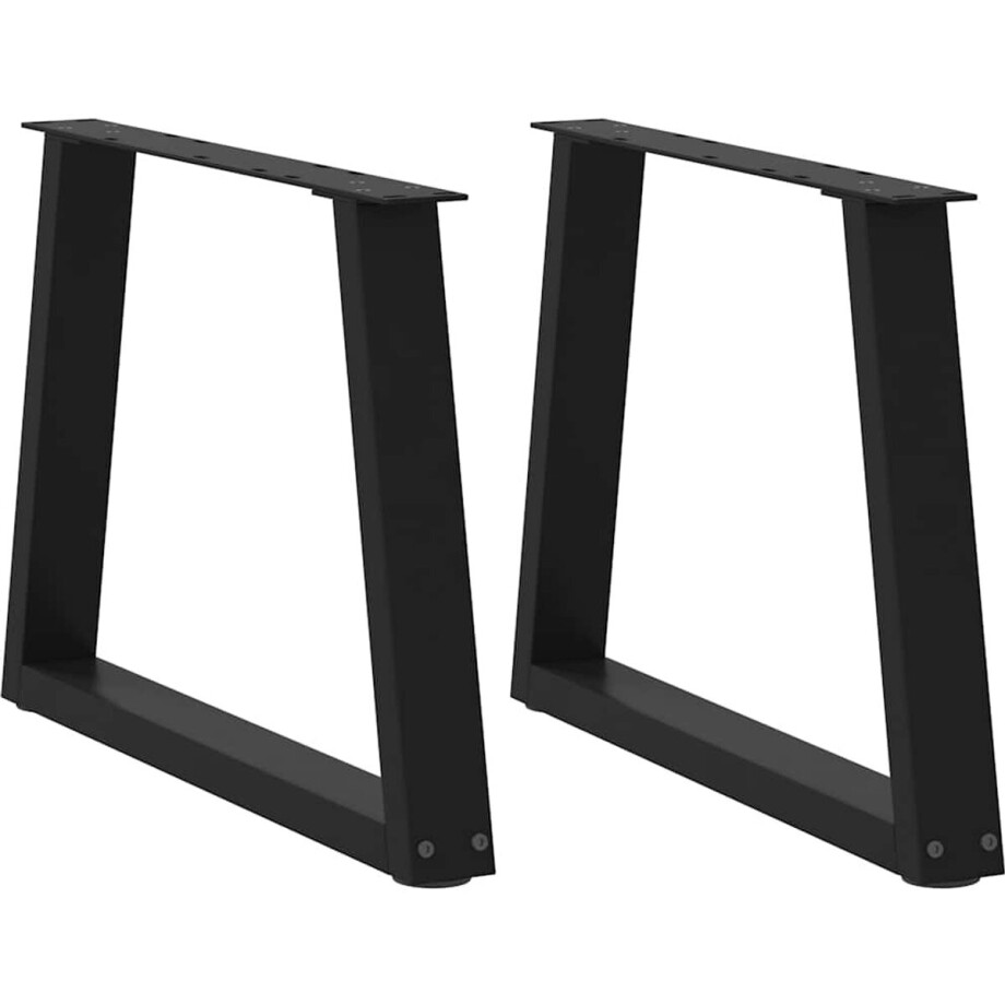 vidaXL - Salontafelpoten - 2 - st - V-vormig - 70x(42-43,3) - cm - staal - zwart afbeelding 1