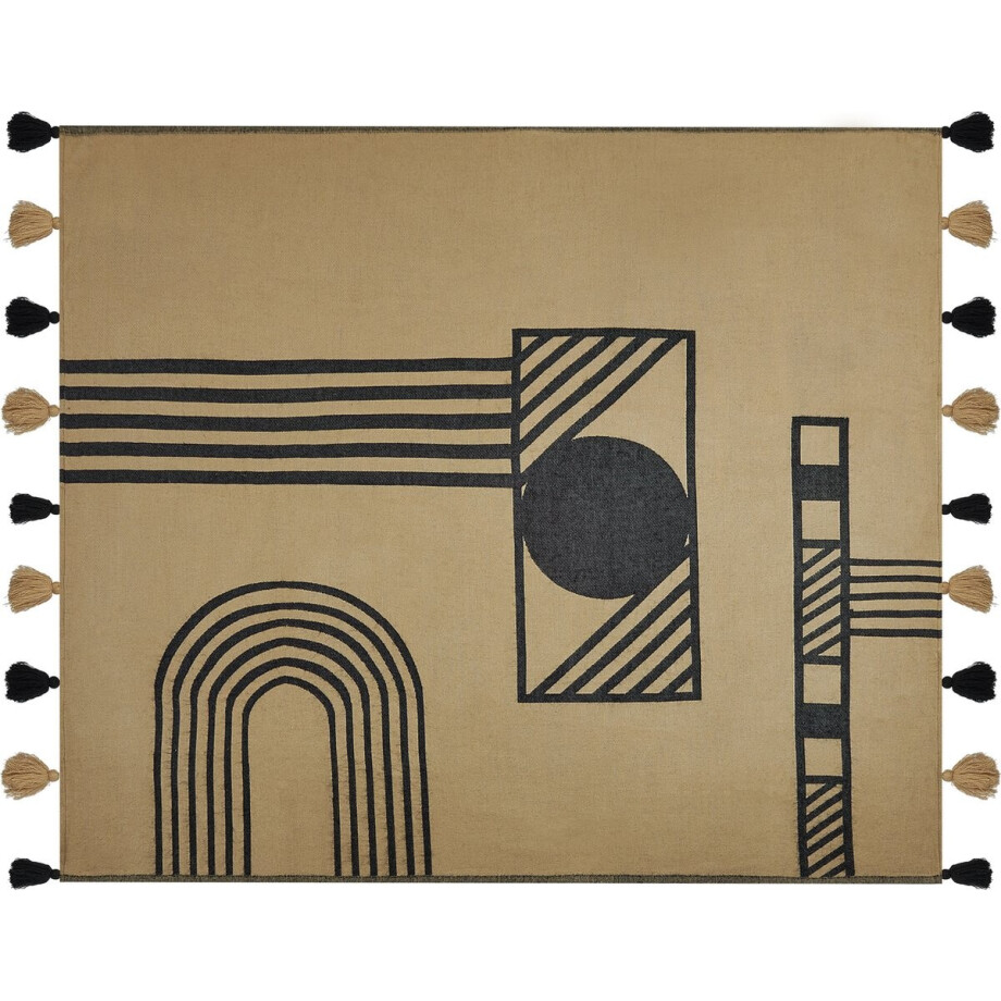 THAPREK - Plaid - Beige - 130 x 170 cm - Acryl afbeelding 1