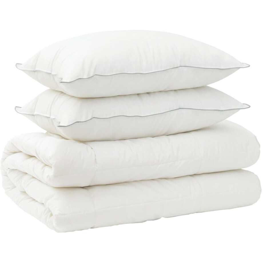 vidaXL - Dekbed - en - Kussen - Set - 3 - st - 200x220 - cm - Winter - 450 - GSM - Wol - Wit vidaXL - Dekbed - en - Kussen - Set - 3 - st - 200x220 - cm - Winter - 450 - GSM - Wol - Wit afbeelding