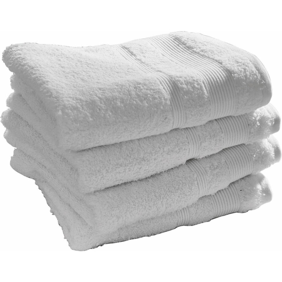 LOBERON Handdoek set van 4 Bourogne wit afbeelding 1
