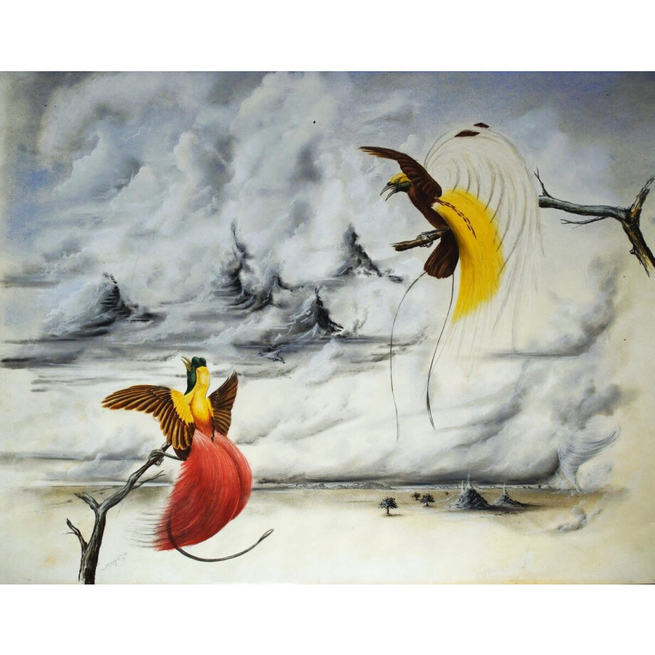 Paradijsvogel Schilderij - Canvas - Poster - Wanddecoratie afbeelding 1