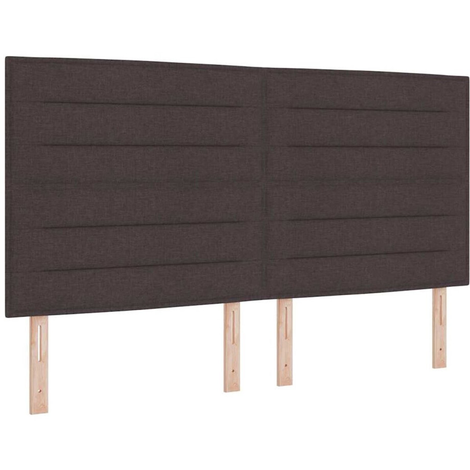 vidaXL - Boxspring - bed - met - matras - Donkerbruin - 180 - x - 200 - cm - Stof vidaXL - Boxspring - bed - met - matras - Donkerbruin - 180 - x - 200 - cm - Stof afbeelding 1