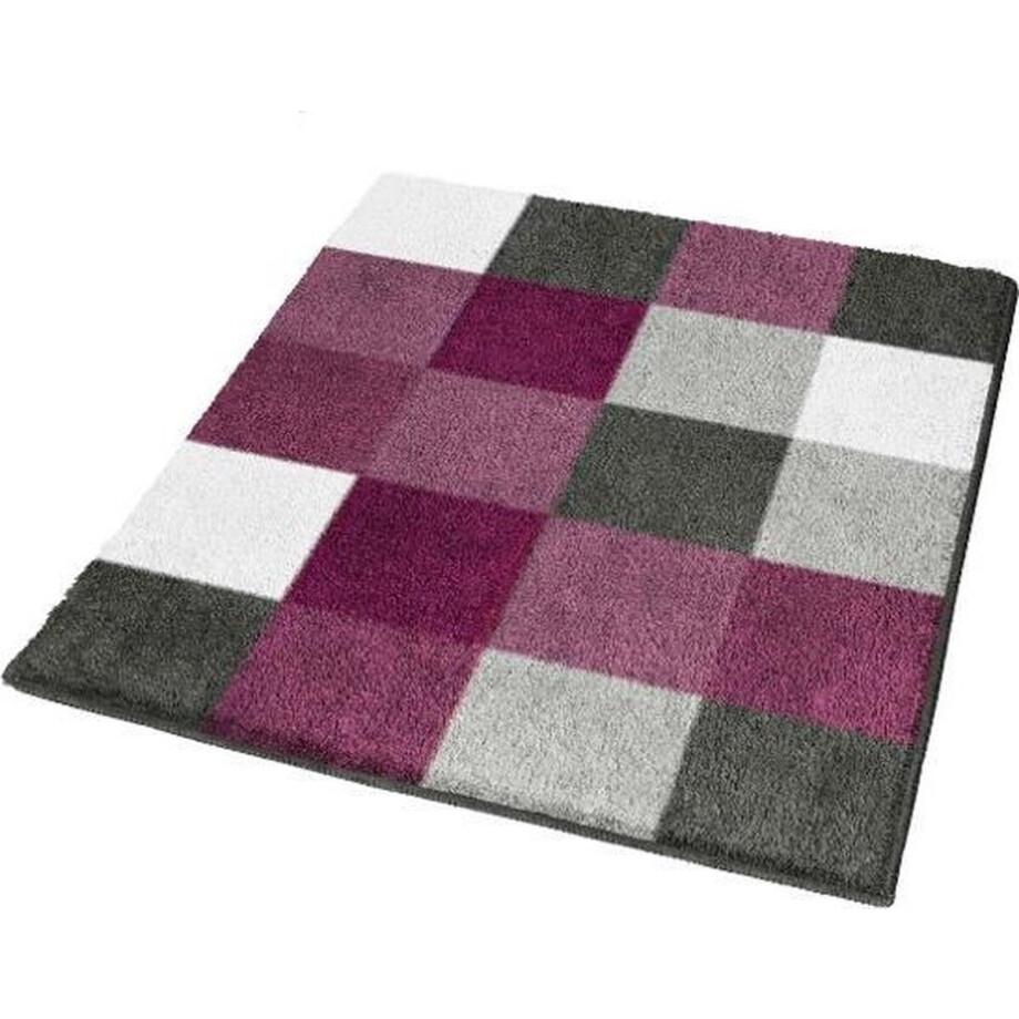 Badmat Caro Roze 55x65cm Badmat Caro Roze 55x65cm afbeelding 1