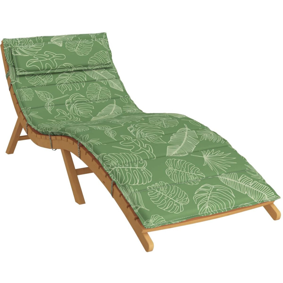 vidaXL - Zon - Ligzitzak - Kussen - Groen - 178 - x - 60 - x - 4 - cm - Oxford - stof afbeelding 1