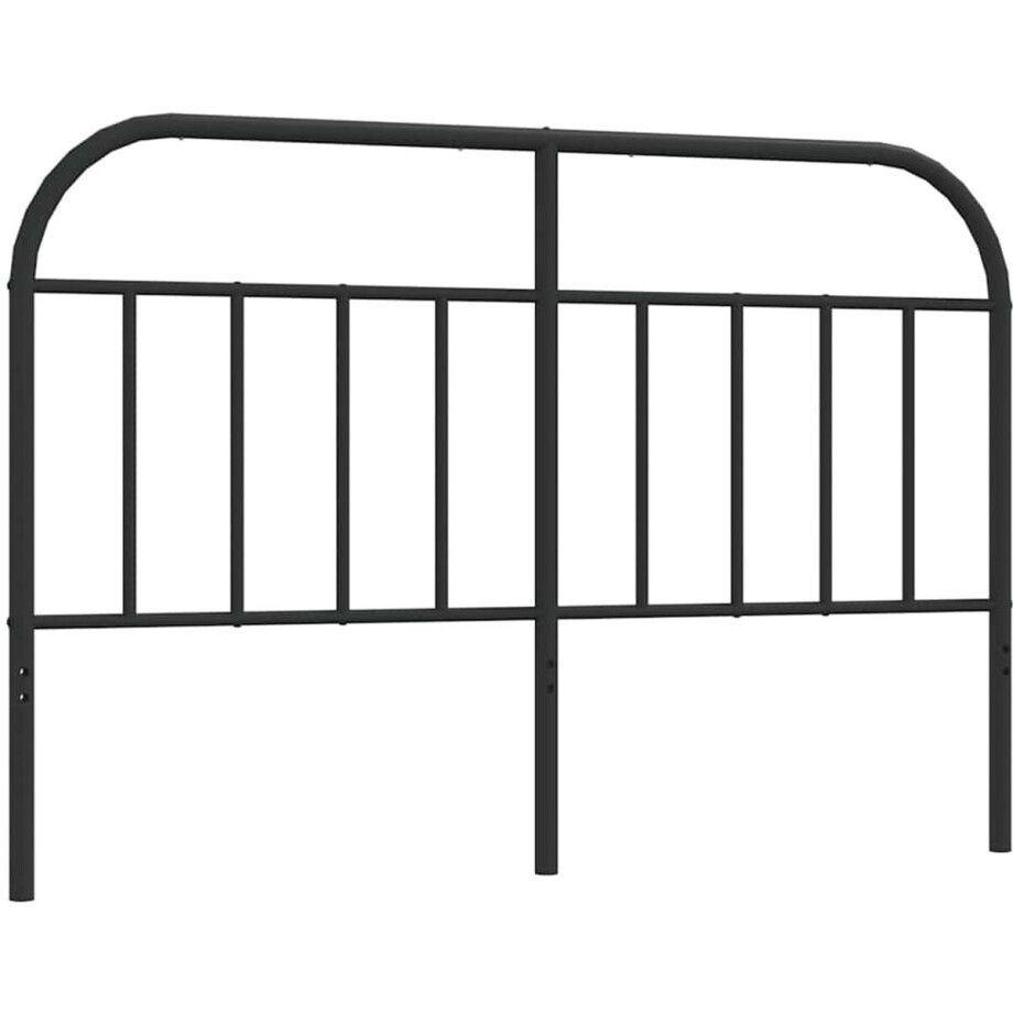 vidaXL - Vervangend - hoofdbord - metaal - zwart - 140 - cm afbeelding 1