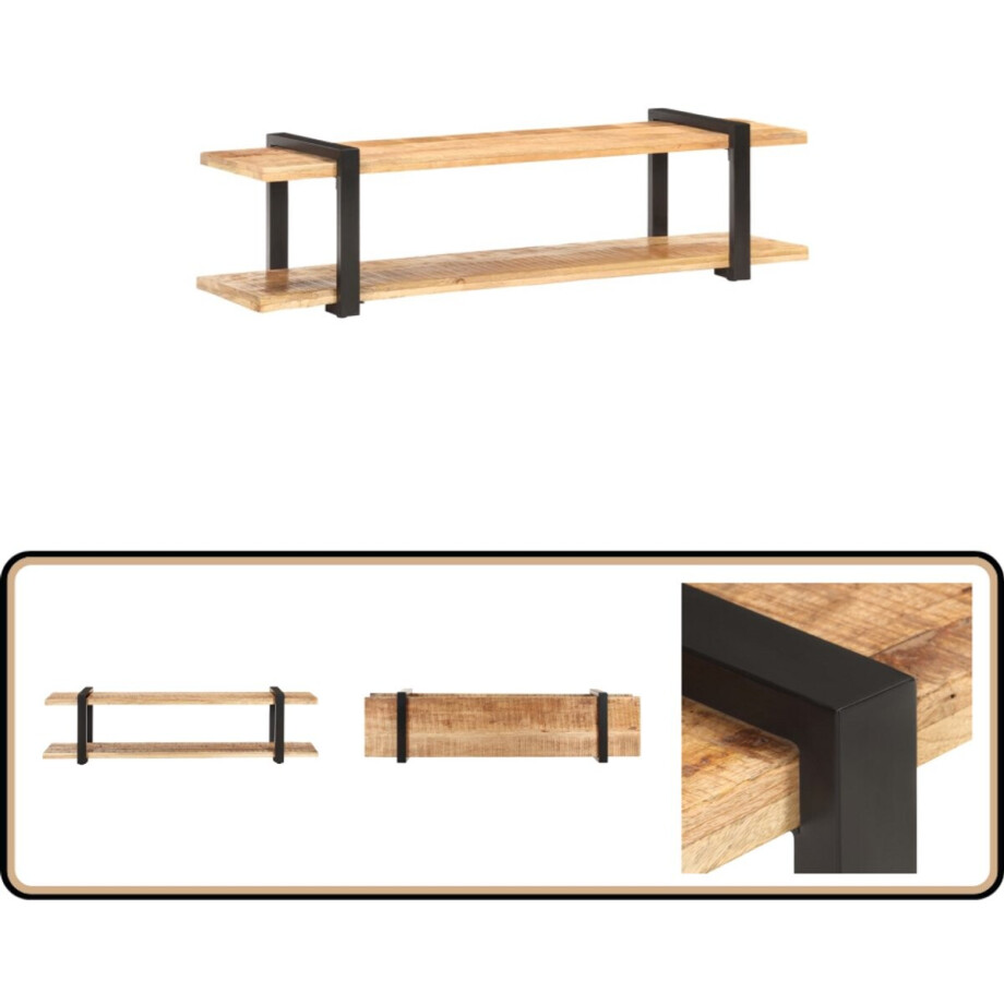 Stijlvol Tv-meubel van massief mangohout 160cm Tv-meubel - Industrieel Meubilair - Mangohouten Meubelen - Tv-kast - Livingroom Decor afbeelding 1