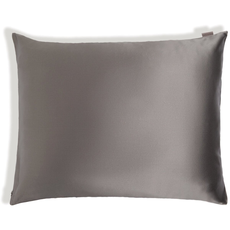 Dore & Rose - Zijden Kussensloop 50x60 - Silk Pillowcase - Gemaakt Van De hoogste Kwaliteit 23 Momme Moerbeizijde - Premium Kussensloop Geschikt Voor Ieder Huidtype - Grijs afbeelding 1