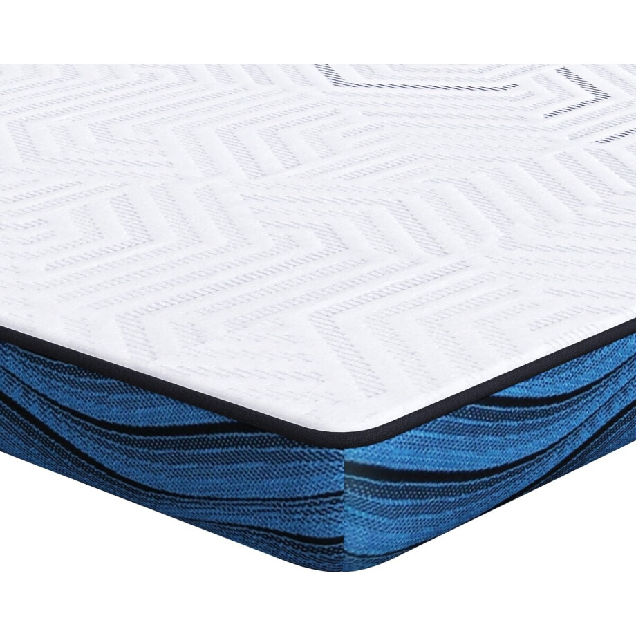 vidaXL - Matras - Topper - 160 - x - 200 - cm - dik - Jacquard - stof - Wit afbeelding 1