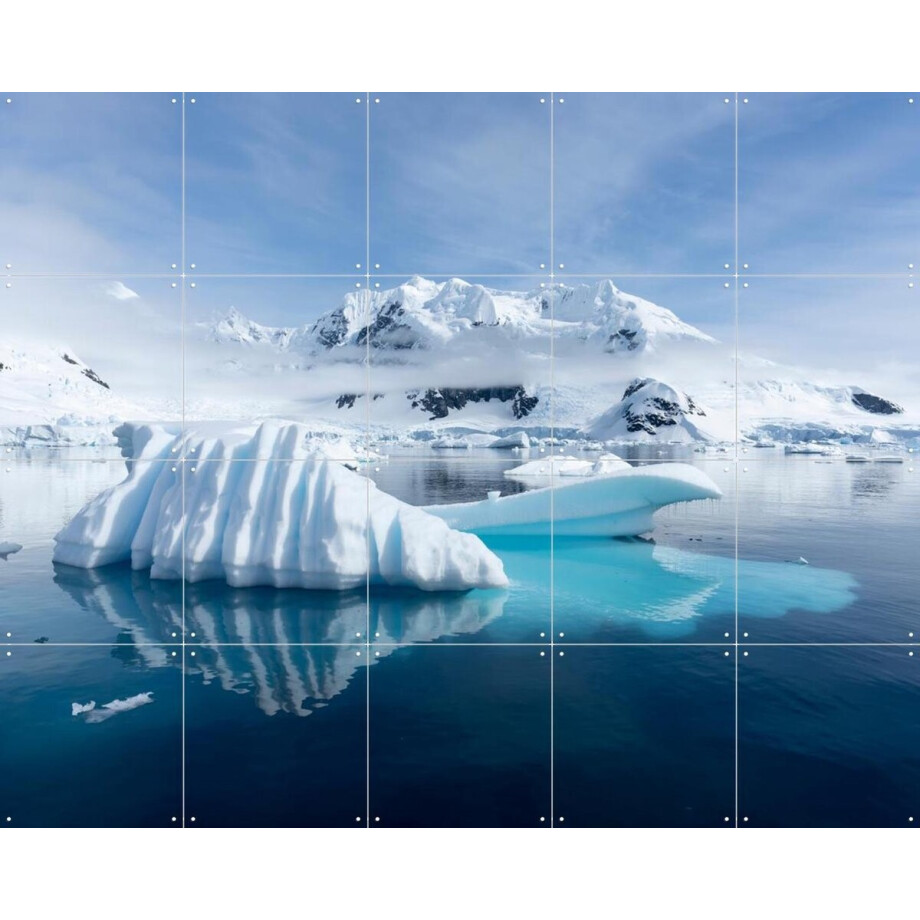 IXXI Icy waters around Paradise Bay, Antarctica, Jan Becke - 100 x 80 cm - Gratis ophangtool - Grote wanddecoratie en posters - Fotografie afbeelding 1