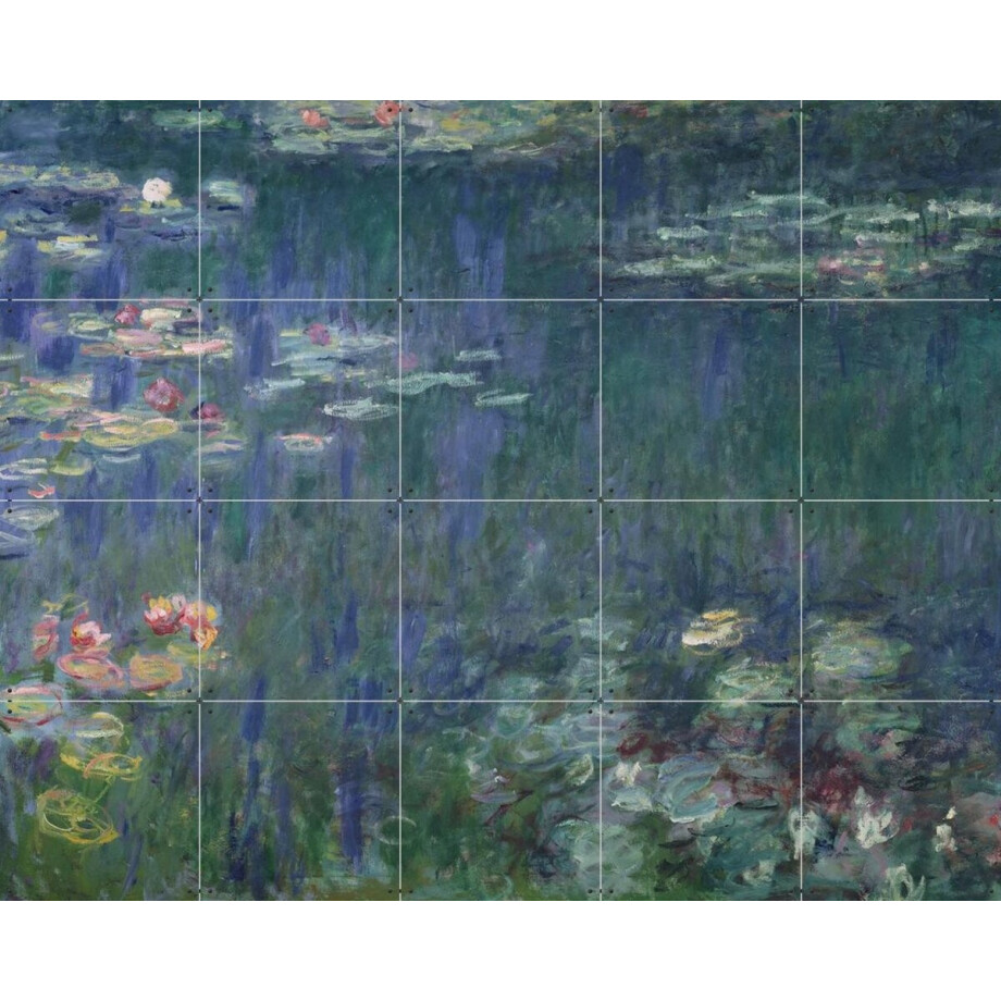 IXXI Waterlilies Green Reflections, Claude Monet & Bridgeman Images - 100 x 80 cm - Gratis ophangtool - Grote wanddecoratie en posters - Olieverf afbeelding 1