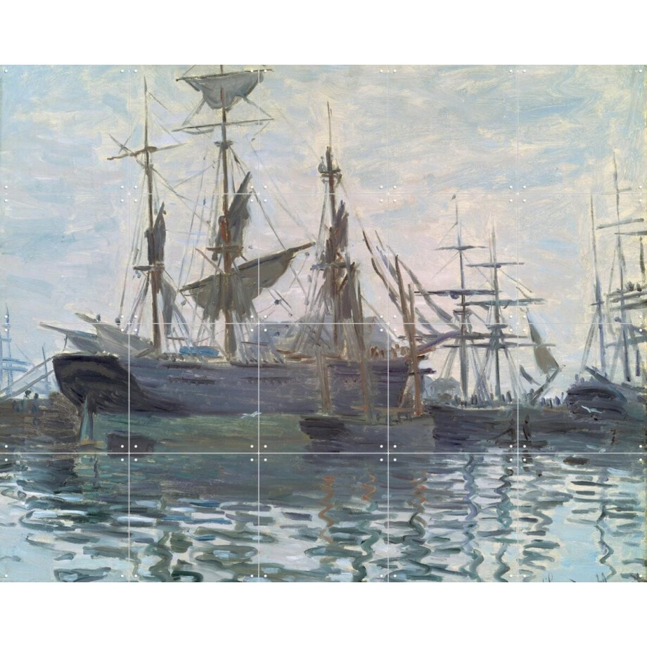 IXXI Ships in a Harbor, Claude Monet & Museum of Fine Arts Boston - 100 x 80 cm - Gratis ophangtool - Grote wanddecoratie en posters - Schilderijen IXXI Ships in a Harbor, Claude Monet & Museum of Fine Arts Boston - 100 x 80 cm - Gratis ophangtool - Grote wanddecoratie en posters - Schilderijen afbeelding 1