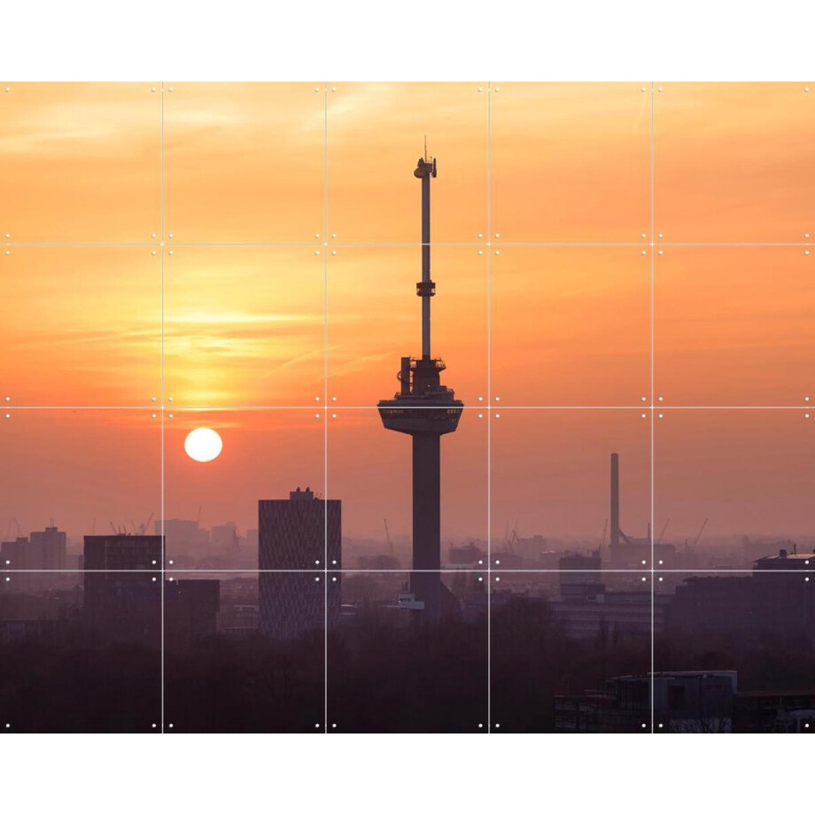 IXXI Rotterdam Dreams Skyline, Claire Droppert - 100 x 80 cm - Grote wanddecoratie en posters - Realisme, Fotografie, Studeerkamer, Woonkamer afbeelding 1