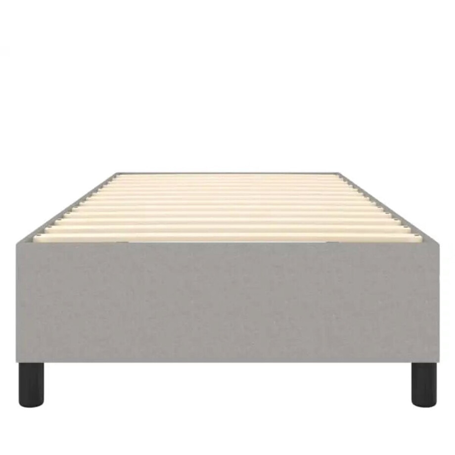 vidaXL - Boxspring - bed - 90x190 - cm - stof - lichtgrijs vidaXL - Boxspring - bed - 90x190 - cm - stof - lichtgrijs afbeelding 1