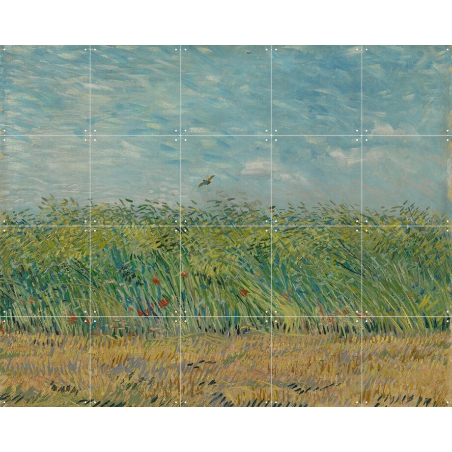 IXXI Korenveld met patrijs (1887), Vincent van Gogh (1853 - 1890) & Van Gogh Museum - 100 x 80 cm - Gratis ophangtool - Grote wanddecoratie en posters afbeelding 1