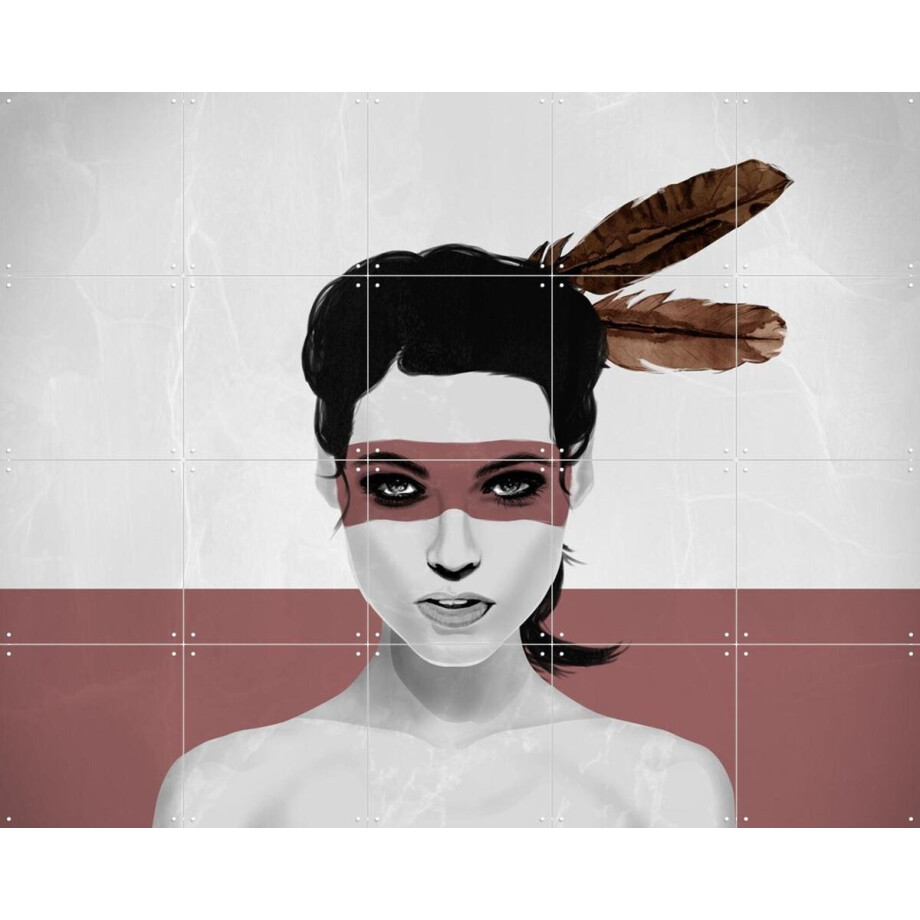 IXXI Warpaint and peace Feathers, Erik Andreas - 100 x 80 cm - Gratis ophangtool - Grote wanddecoratie en posters - Illustraties, Digitale Kunst IXXI Warpaint and peace Feathers, Erik Andreas - 100 x 80 cm - Gratis ophangtool - Grote wanddecoratie en posters - Illustraties, Digitale Kunst afbeelding 1
