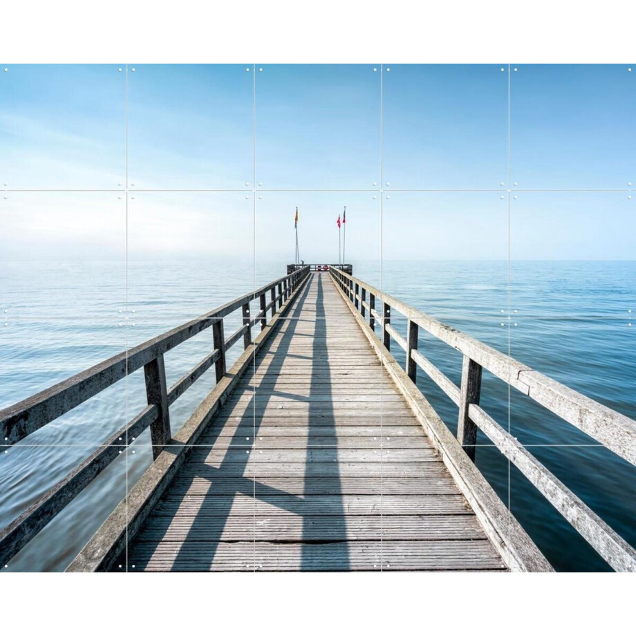 IXXI Wooden Pier at the Sea - Germany, Jan Becke - 100 x 80 cm - Gratis ophangtool - Grote wanddecoratie en posters - Fotografie, Kleurrijk, Natuur IXXI Wooden Pier at the Sea - Germany, Jan Becke - 100 x 80 cm - Gratis ophangtool - Grote wanddecoratie en posters - Fotografie, Kleurrijk, Natuur afbeelding
