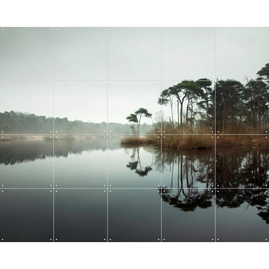 IXXI Silence at the lake, Claire Droppert - 100 x 80 cm - Gratis ophangtool - Grote wanddecoratie en posters - Naturalisme, Realisme, Fotografie afbeelding 1