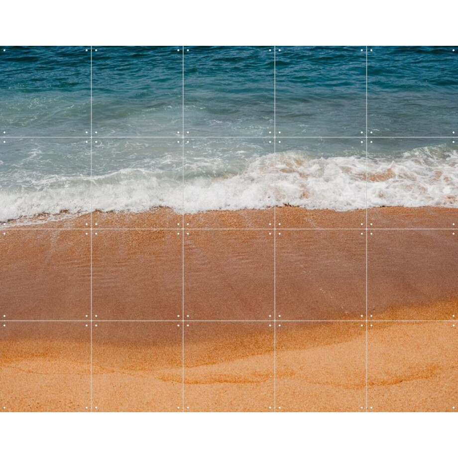 IXXI Abstract Beach Waves, Photolovers - 100 x 80 cm - Grote wanddecoratie en posters - Fotografie, Strandhuis, Woonkamer, Zeelandschappen & Kust afbeelding 1