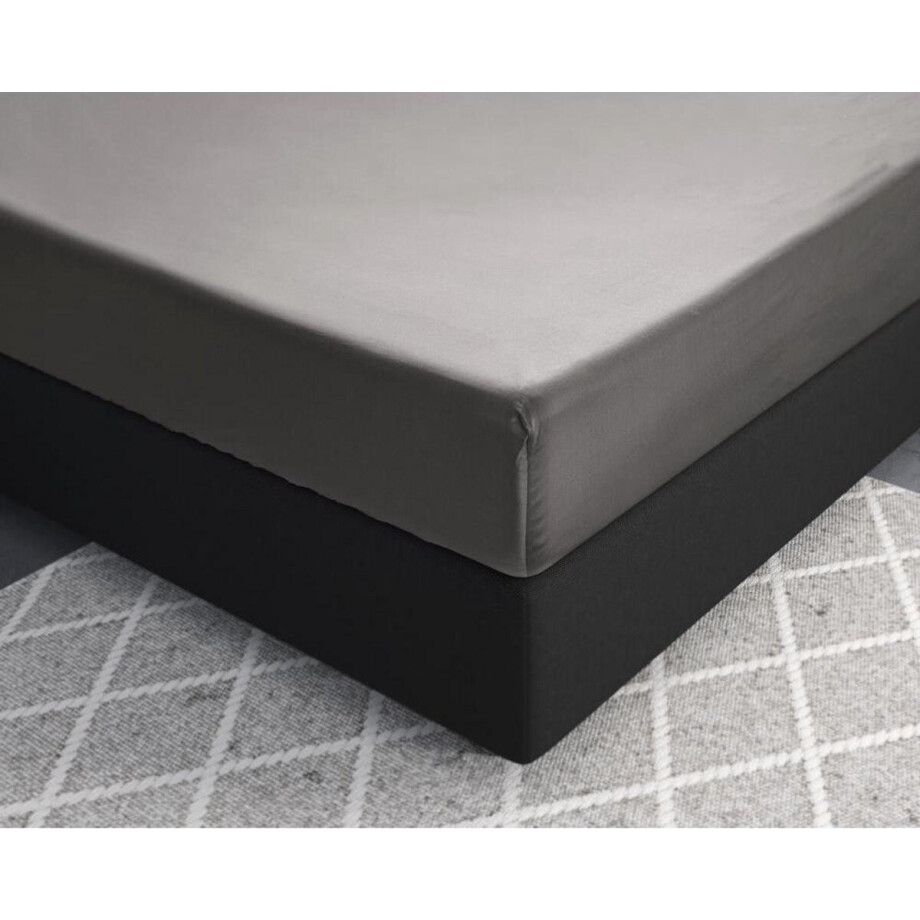 Primaviera Deluxe Satijnen - Hoeslaken - 70 x 200 - Grijs Primaviera Deluxe Satijnen - Hoeslaken - 70 x 200 - Grijs afbeelding 1