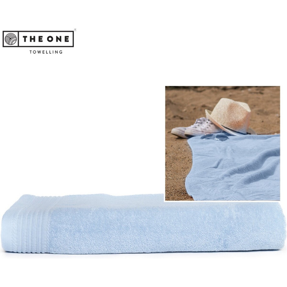 The One Towelling Classic Strandlaken - 100 x 180 cm - Strand handdoek - Hoge vochtopname - 100% Gekamd katoen - Lichtblauw afbeelding 1
