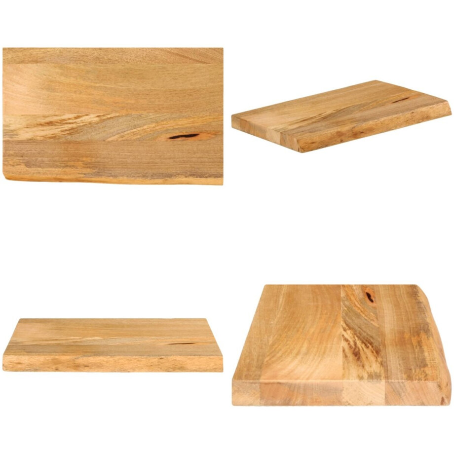 vidaXL Tafelblad met natuurlijke rand 50x20x2,5 cm massief mangohout - Tafelblad - Tafelbladen - Vervangend Tafelblad - Meubelpaneel afbeelding 1