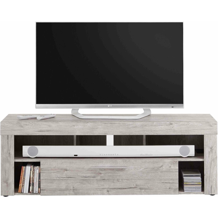 TV-meubel Enrico Zandeiken - Breedte 150 cm - Hoogte 53 cm - Diepte 41.4 cm - Met lades - Met planken - Zonder deuren afbeelding 1