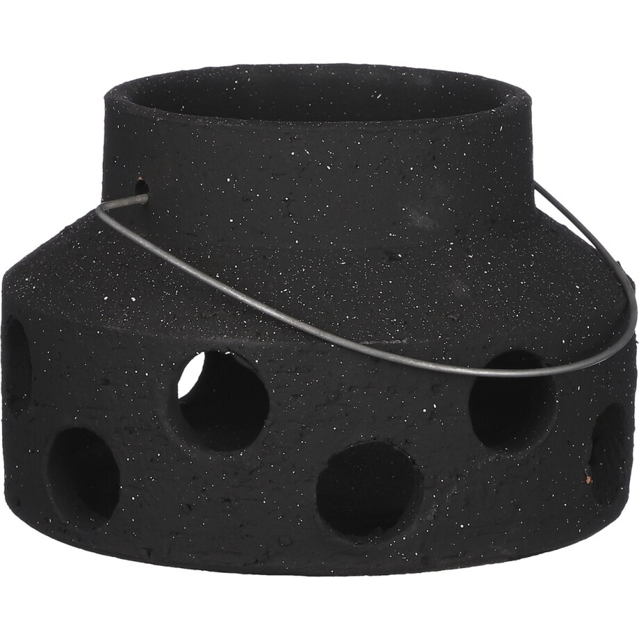 Mica Decorations Pietra Lantaarn - H16 x Ø25 cm - Antraciet Mica Decorations Pietra Lantaarn - H16 x Ø25 cm - Antraciet afbeelding 1