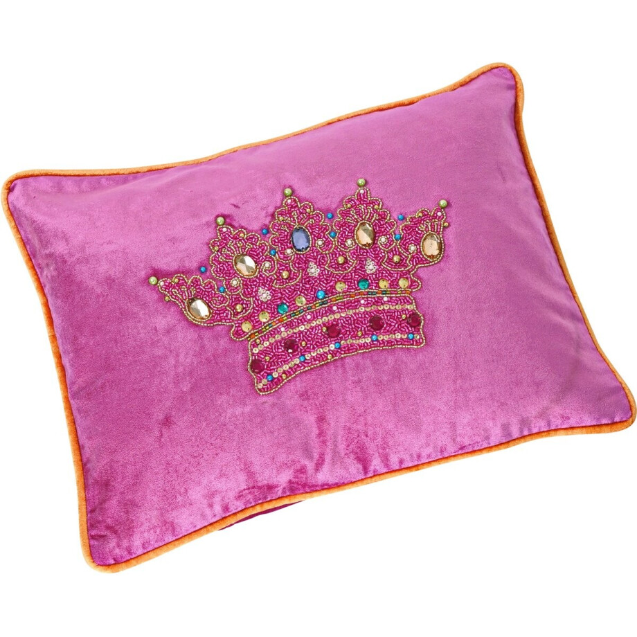 Werner Voss kussen kroon 30x40cm magenta Werner Voss kussen kroon 30x40cm magenta afbeelding 1