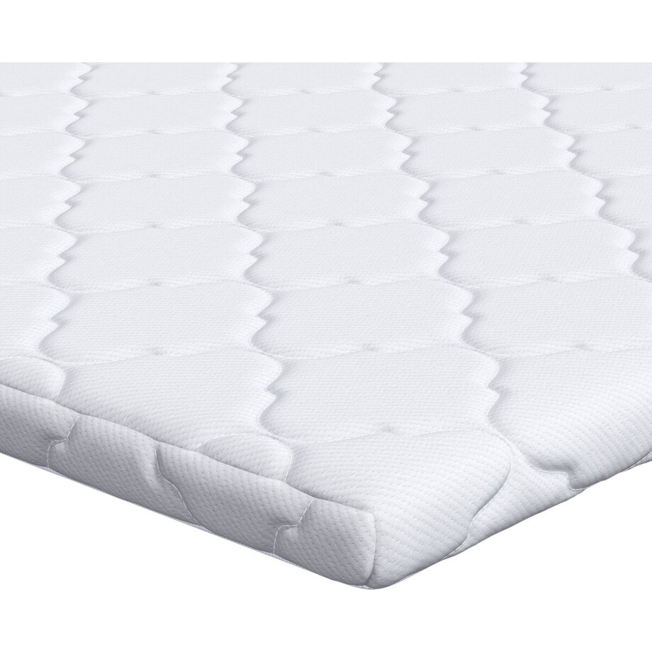 vidaXL - Kokos - Topper - Wit - 140 - x - 190 - cm - Jacquard - stof afbeelding 1