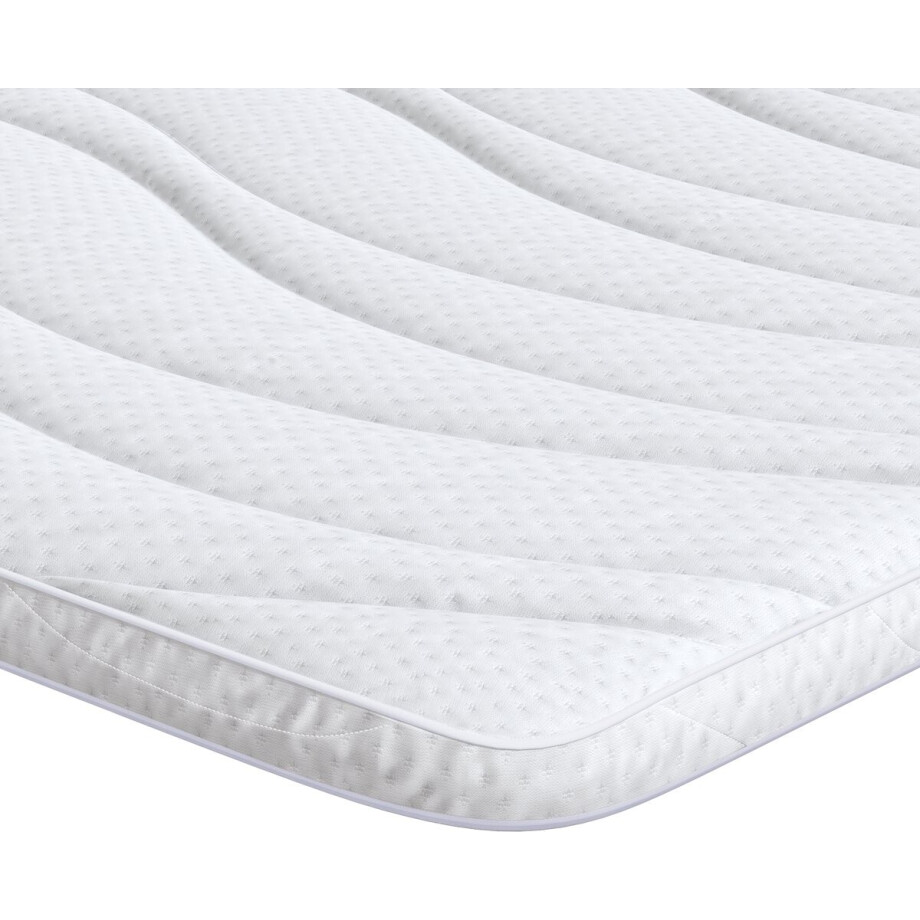 vidaXL - Matras - Topper - Wit - 90 - x - 200 - cm - Knit - Stof vidaXL - Matras - Topper - Wit - 90 - x - 200 - cm - Knit - Stof afbeelding 1