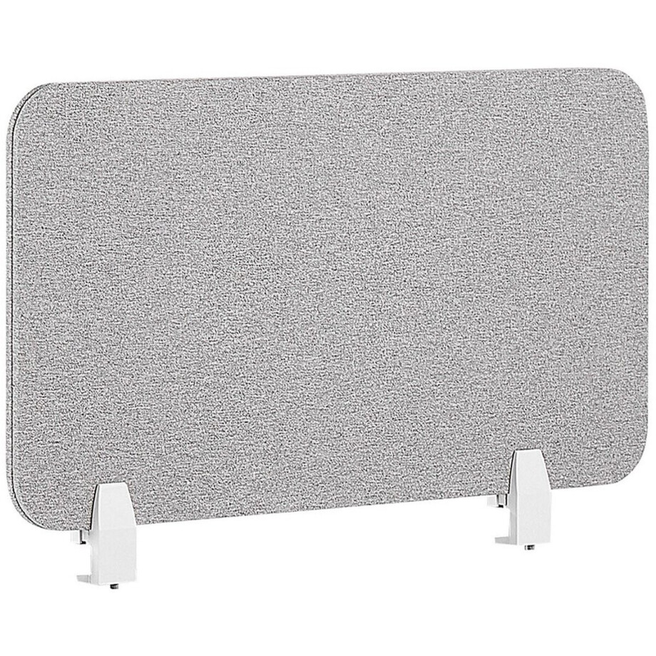 BELIANI WALLY - Bureauscherm - Lichtgrijs - 72 cm - Polyester BELIANI WALLY - Bureauscherm - Lichtgrijs - 72 cm - Polyester afbeelding 1