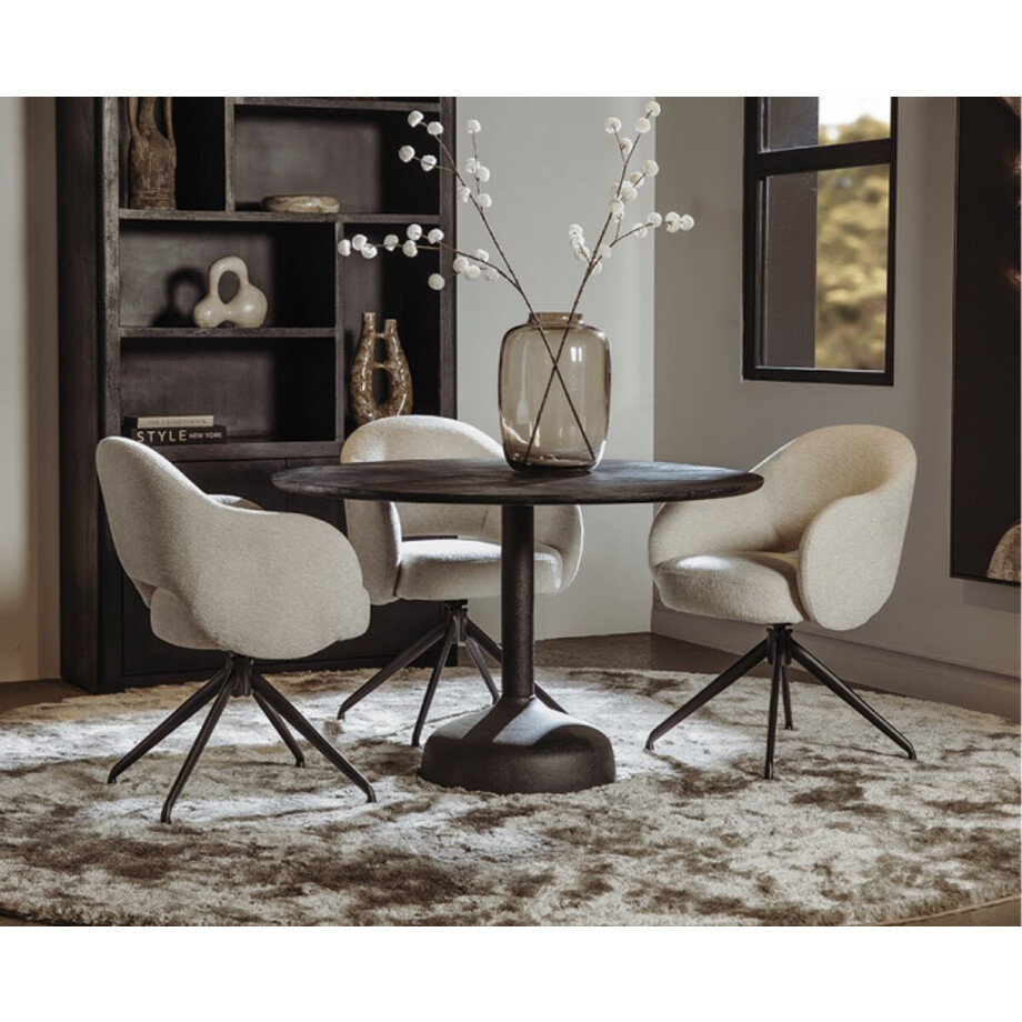 Tower Living Eetkamertafel Elba Zwart Rond 120cm Tower Living Eetkamertafel Elba Zwart Rond 120cm afbeelding 1