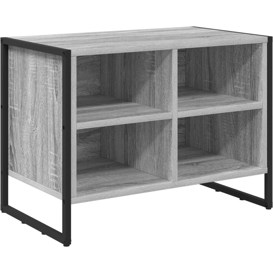 vidaXL - Schoenenkast - Grijs - Sonoma - 60 - x - 35 - x - 44 - cm - Bewerkt - hout afbeelding 1