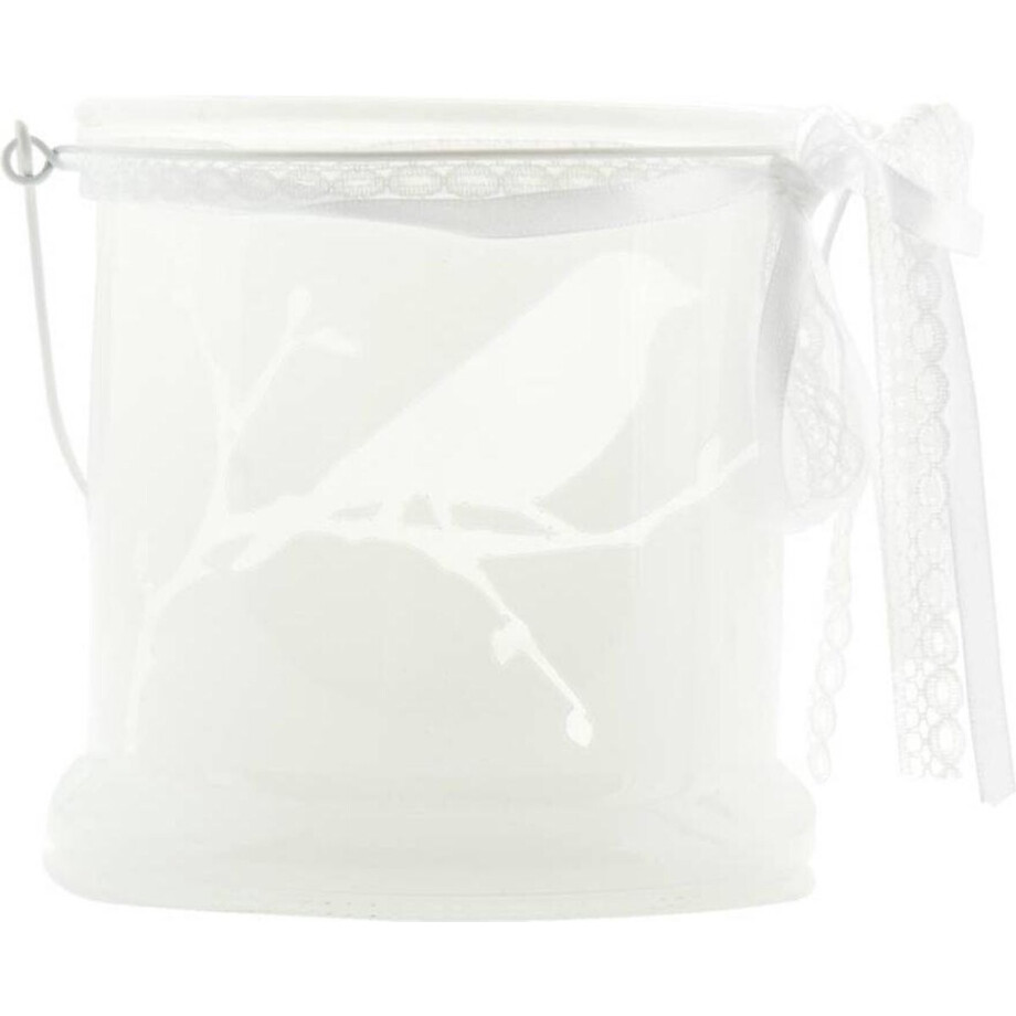 6GL1299 - Waxinelichthouder - Doorsnede/hoogte: 13 x 13 cm - glas - wit afbeelding 1
