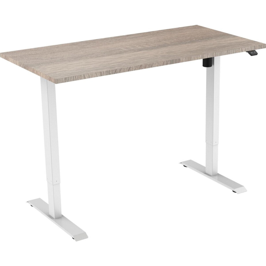 Active zit sta bureau elektrisch - 140 x 80 cm - wit frame - Robson Eiken werkblad- ergonomisch bureau - verstelbaar bureau Active zit sta bureau elektrisch - 140 x 80 cm - wit frame - Robson Eiken werkblad- ergonomisch bureau - verstelbaar bureau afbeelding 1